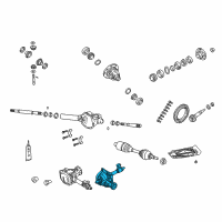 OEM 2002 Dodge Ram 1500 Axle-Service Front Diagram - 52070384AB