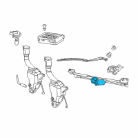 OEM 2008 Chrysler 300 Motor-Windshield WIPER Diagram - 5139091AA