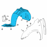 OEM Cadillac XTS Fender Liner Diagram - 84336326