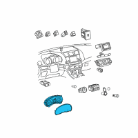 OEM 2009 Toyota Highlander Speedometer Cluster Diagram - 83800-48F50