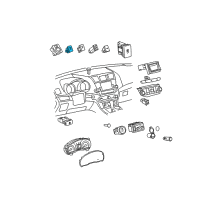 OEM 2012 Toyota Highlander Mirror Switch Diagram - 84871-0E030