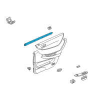 OEM 2000 Honda Accord Weatherstrip, L. RR. Door (Inner) Diagram - 72875-S84-A01