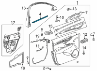 OEM 2022 Buick Envision Belt Weatherstrip Diagram - 84931285