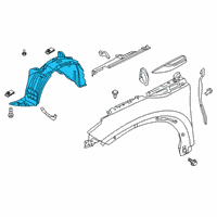 OEM Infiniti QX50 Protector-Front Fender, RH Diagram - 63842-5NA0A