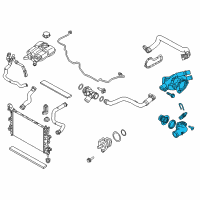 OEM Ford EcoSport Thermostat Unit Diagram - CM5Z-8592-B