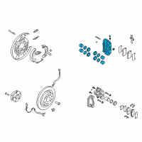 OEM 2015 Hyundai Genesis Coupe Caliper Kit-Rear Brake, LH Diagram - 58310-2MA10