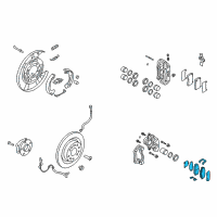 OEM 2014 Hyundai Genesis Coupe Rear Disc Brake Pad Kit Diagram - 58302-2MA00