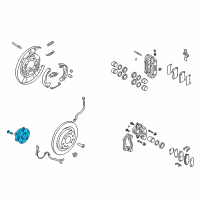 OEM Hyundai Rear Wheel Hub And Bearing Assembly Diagram - 52730-2M050