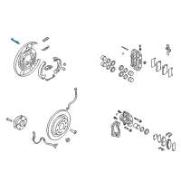 OEM Hyundai Santa Fe XL Pin-Shoe Hold Down Diagram - 58323-2H300