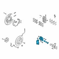 OEM 2014 Hyundai Genesis Coupe Caliper Kit-Rear Brake, LH Diagram - 58310-2MA00