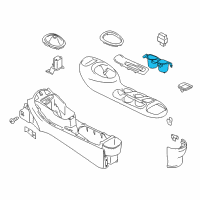 OEM Nissan Juke Rear Cup Holder Assembly Diagram - 96965-1KK0A