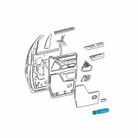 OEM 1993 Ford E-350 Econoline Armrest Diagram - F2UZ-1524140-AAY