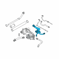 OEM 2010 BMW 550i Radiator Coolant Hose Upper Diagram - 17-12-7-540-665