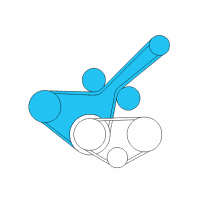 OEM 1998 Nissan Altima Fan & Alternator Belt Diagram - 11720-9E001