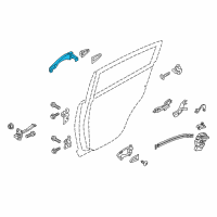 OEM Kia Door Outside Handle Assembly, Right Diagram - 826613W000