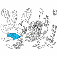 OEM BMW 440i Foam Pad Sports Seat, Left Diagram - 52-10-7-388-775