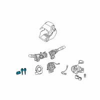 OEM 2009 Pontiac Vibe Cylinder & Keys Diagram - 19184239