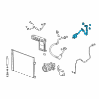 OEM 2018 Cadillac CT6 Rear AC Tube Diagram - 84392975