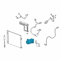 OEM 2018 Cadillac CT6 Compressor Diagram - 23393431