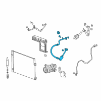 OEM Cadillac CT6 Suction Hose Diagram - 23340443