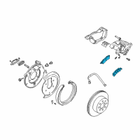 OEM Chevrolet SSR Pad Kit, Rear Disc Brake Diagram - 19149111