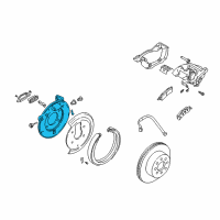 OEM 2006 GMC Envoy XL Plate, Rear Brake Backing Diagram - 88935750