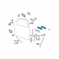 OEM Mercury Grand Marquis Handle, Outside Diagram - 6W7Z-5422405-A