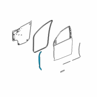 OEM 2002 Saturn Vue Sealing Strip, Front Side Door Outer Panel Front Diagram - 22708200