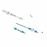 OEM 2007 Honda CR-V Driveshaft Assembly, Driver Side Diagram - 44306-SXS-A10