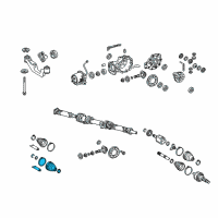 OEM 2016 Lexus RX350 Boot Kit, Rear Drive Shaft Diagram - 04439-0T012