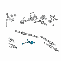 OEM 2019 Lexus RX350L Final Gear Kit, Differential, Rear Diagram - 41201-49165