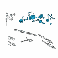 OEM 2022 Lexus RX350 Carrier Assembly, Differential Diagram - 41110-48104