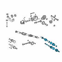 OEM Lexus RX350 Shaft Assembly, Rear Drive Diagram - 42340-0E060