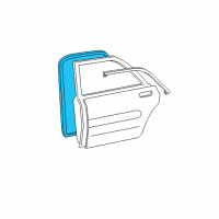 OEM Oldsmobile Cutlass Weatherstrip Asm-Rear Side Door (Service In-Plant Diagram - 22623348