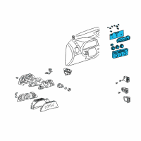 OEM 2004 Lexus IS300 Panel Sub-Assy, Air Conditioner Diagram - 55902-53131