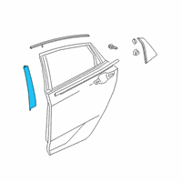 OEM 2018 Honda Civic Garnish Assy., L. RR. Door Sash Diagram - 72970-TED-T01