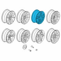 OEM BMW ActiveHybrid 5 Disc Wheel, Light Alloy, Bright-Turned Diagram - 36-11-6-791-384