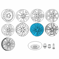 OEM Ram C/V Aluminum Wheel Diagram - 1SP67DD5AB