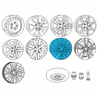 OEM 2012 Ram C/V Town Countrywheel Rim Stock Diagram - 1SP67GSAAB