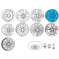 OEM 2011 Chrysler Town & Country Wheel-Aluminum Diagram - 1SP68GSAAA