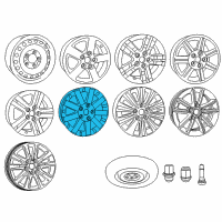 OEM Chrysler Town & Country Aluminum Wheel Diagram - 1BD60XZAAE