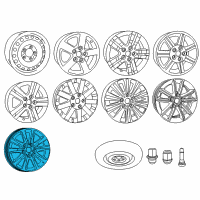 OEM 2016 Chrysler Town & Country Aluminum Wheel Diagram - 5QT77DD5AA