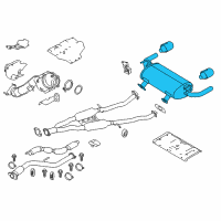 OEM 2018 Infiniti Q60 Exhaust Main Muffler Assembly Diagram - 20100-5CD0D