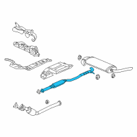 OEM Saturn Vue Exhaust Resonator ASSEMBLY (W/ Exhaust Pipe) Diagram - 15898910