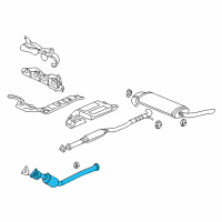 OEM 2004 Saturn Vue 3-Way Catalytic Convertor Assembly (W/ Exhaust Manifold Pipe) Diagram - 15842642