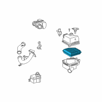 OEM Toyota Camry Air Filter Diagram - 17801-AD010