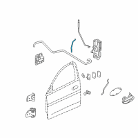 OEM 2008 Pontiac Grand Prix Rod-Front Side Door Outside Handle Diagram - 10440389