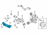 OEM Nissan Link COMPL-Lower, Rear Suspension RH Diagram - 551A0-6LB0D