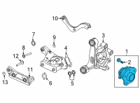 OEM 2022 Nissan Sentra HUB ASSY REAR Diagram - 43202-6LW0A