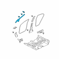 OEM 2006 Honda Civic Garnish Assy., R. FR. Pillar *NH556L* (GRAY) Diagram - 84101-SNA-A11ZD